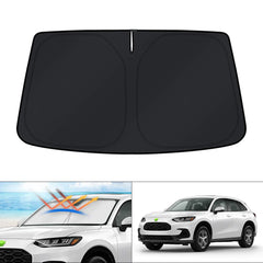 KUST windshield shade for Honda HR-V—front view showing full-coverage sun protection.
