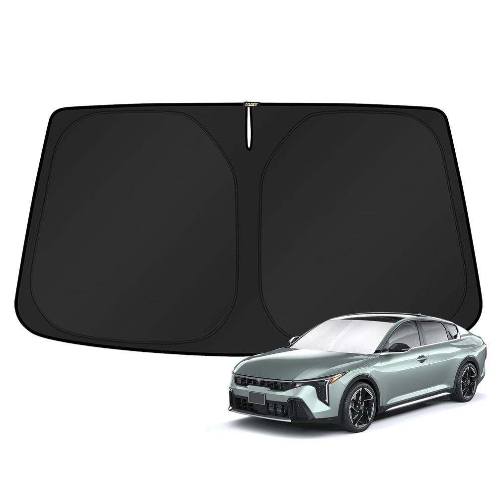 KUST windshield shade for Kia K4 front view blocks sun and protects interior