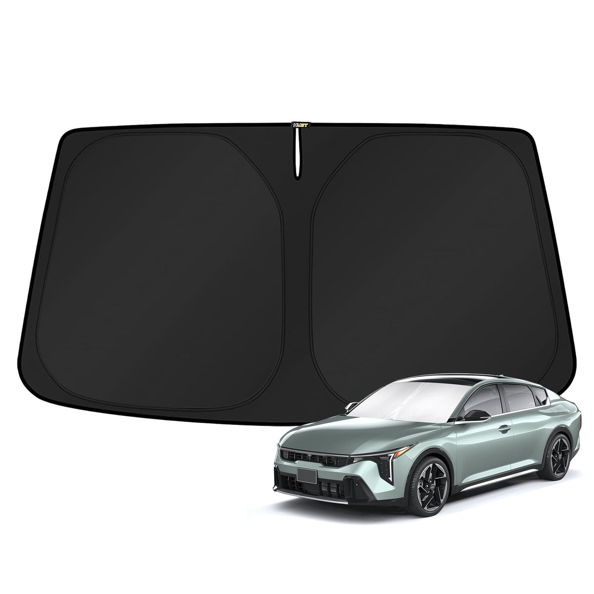 KUST windshield shade for Kia K4 front view blocks sun and protects interior