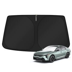 KUST windshield shade for Kia K4 front view blocks sun and protects interior