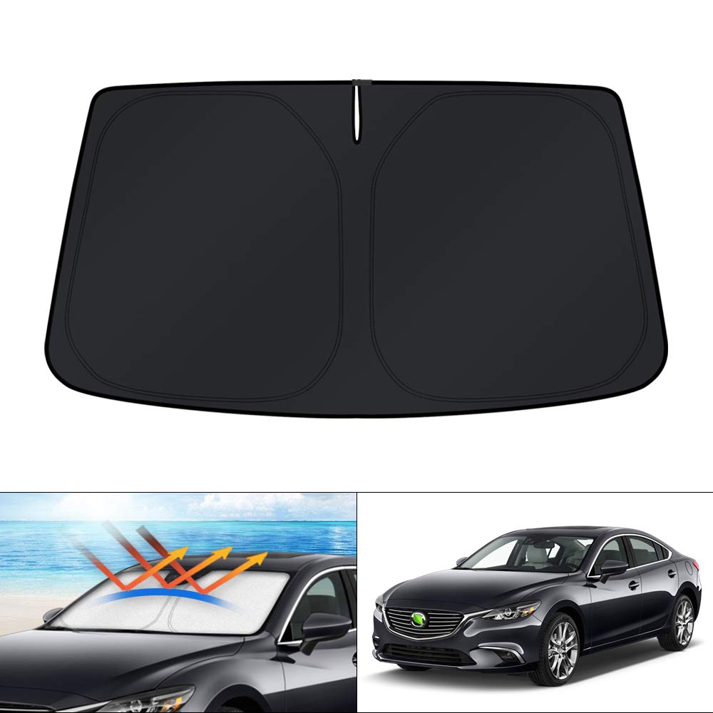 KUST windshield shade for Mazda6 full coverage blocks sun glare and UV rays
