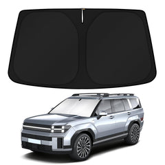 KUST windshield shade for Santa Fe coverage blocks sun for a cooler interior