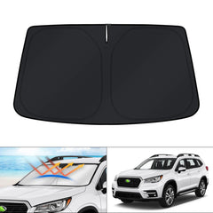 KUST windshield shade full coverage on Subaru Ascent blocks sun and heat.