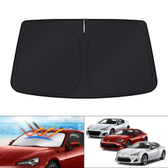 KUST windshield shade for Toyota 86/GR86 keeps cabin cool and blocks UV rays.