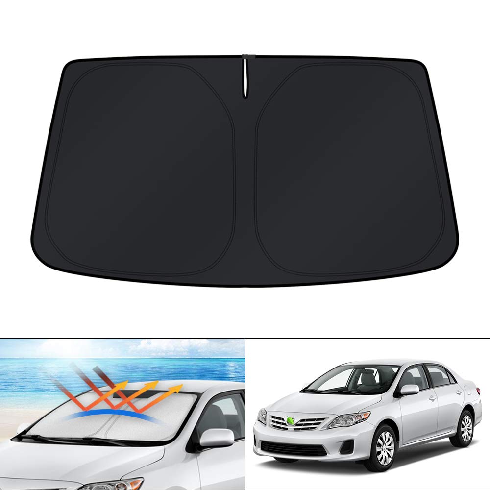KUST windshield shade cover for Toyota Corolla 2009–2013 provides precise fit and UV protection.