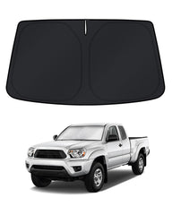 KUST windshield shade for Toyota Tacoma provides full coverage and heat protection.