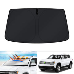 KUST windshield shade for VW Atlas fit, full-coverage protection to keep dashboard cooler.