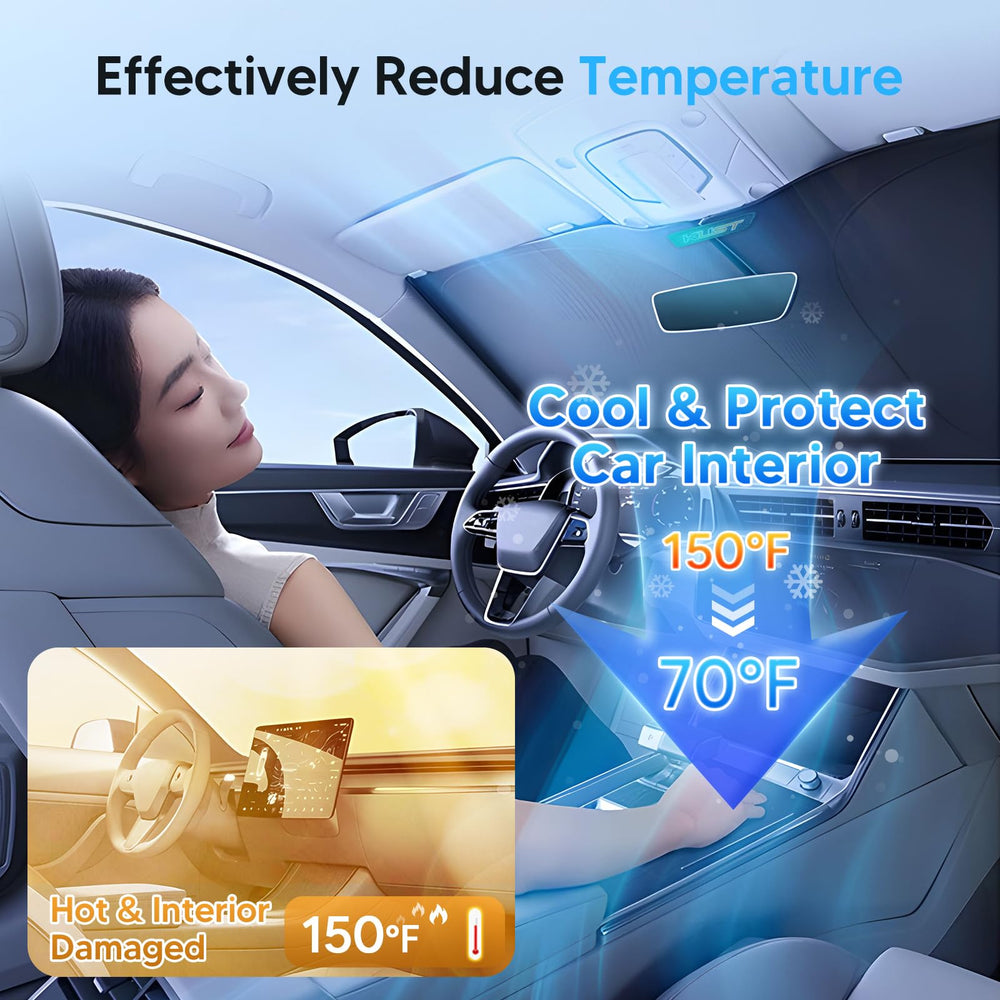 KUST 250T double thickness fabric shade feels sturdy and blocks more sun.