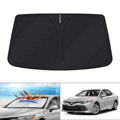 KUST windshield sun shade for Camry provides full coverage, reducing glare and heat buildup.