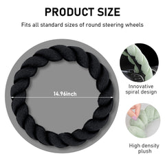 KVAEY anti-slip inner rubber pattern keeps the wheel secure during driving.