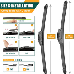 KVQ windshield wiper 16-front beam maintains visibility at highway speeds