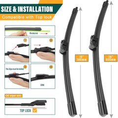 KVQ rear 12-inch wiper blade for Ford Fiesta improves rear visibility