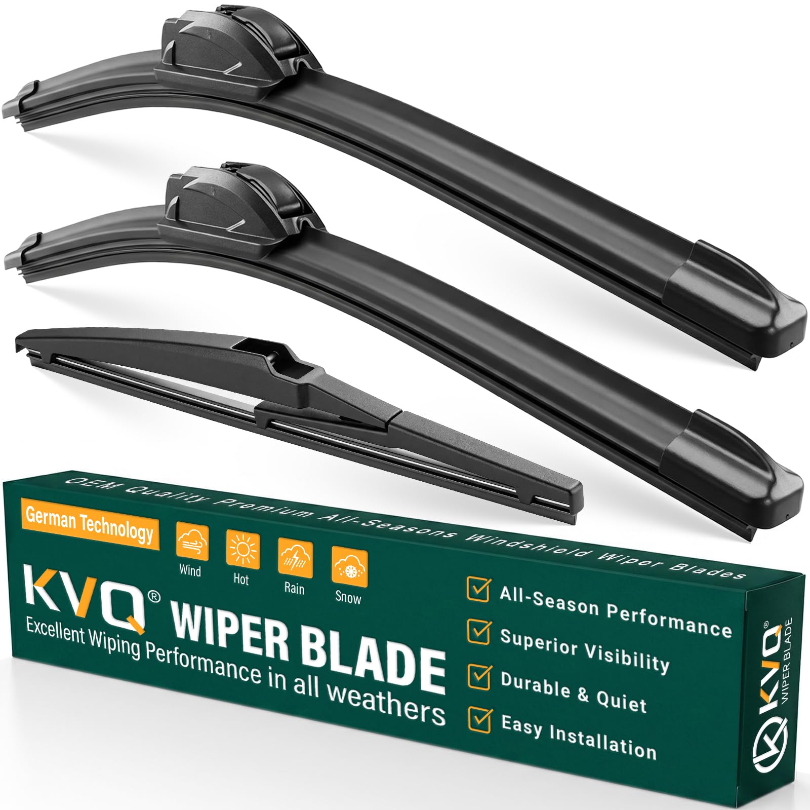KVQ 26-front blade with OEM-fit for clear visibility on the Palisade