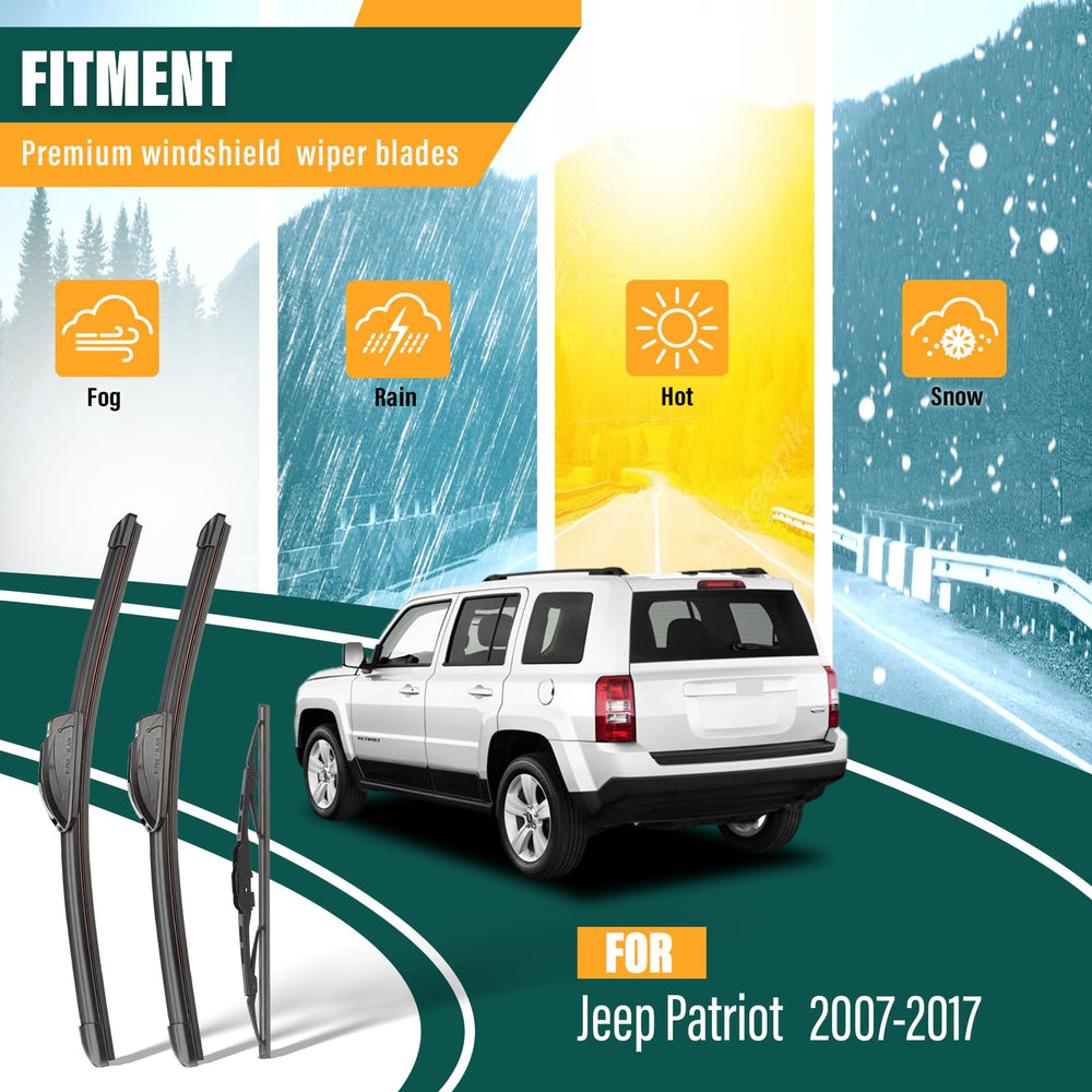 KVQ Jeep Patriot rear 21-inch blade improves rear visibility.