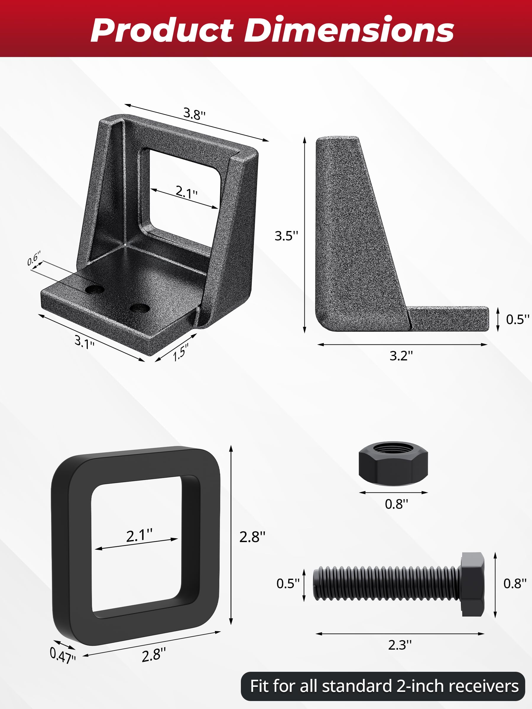 KYNTHAX durable hitch tightener supports repeated use and long life.