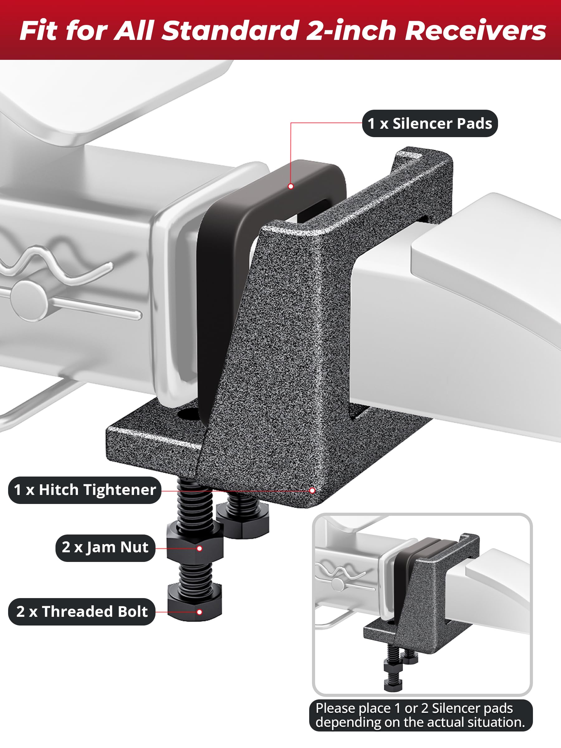 KYNTHAX silicone silencer pads reduce metal friction for smoother rides.