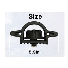 Kyumvio bed cleat anchor on Tundra rail enhances deck organization