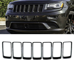 KYYET front grille ring trim gloss black enhances the Jeep Grand Cherokee's appearance