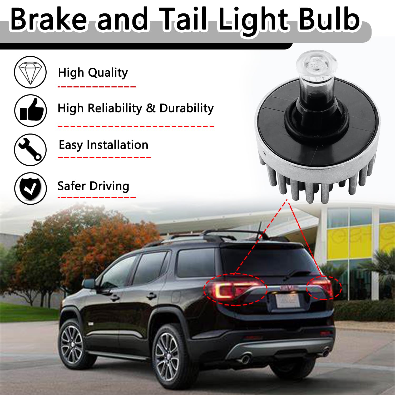 KZDAZ GMC Acadia 2013 brake light offers quick response and durability