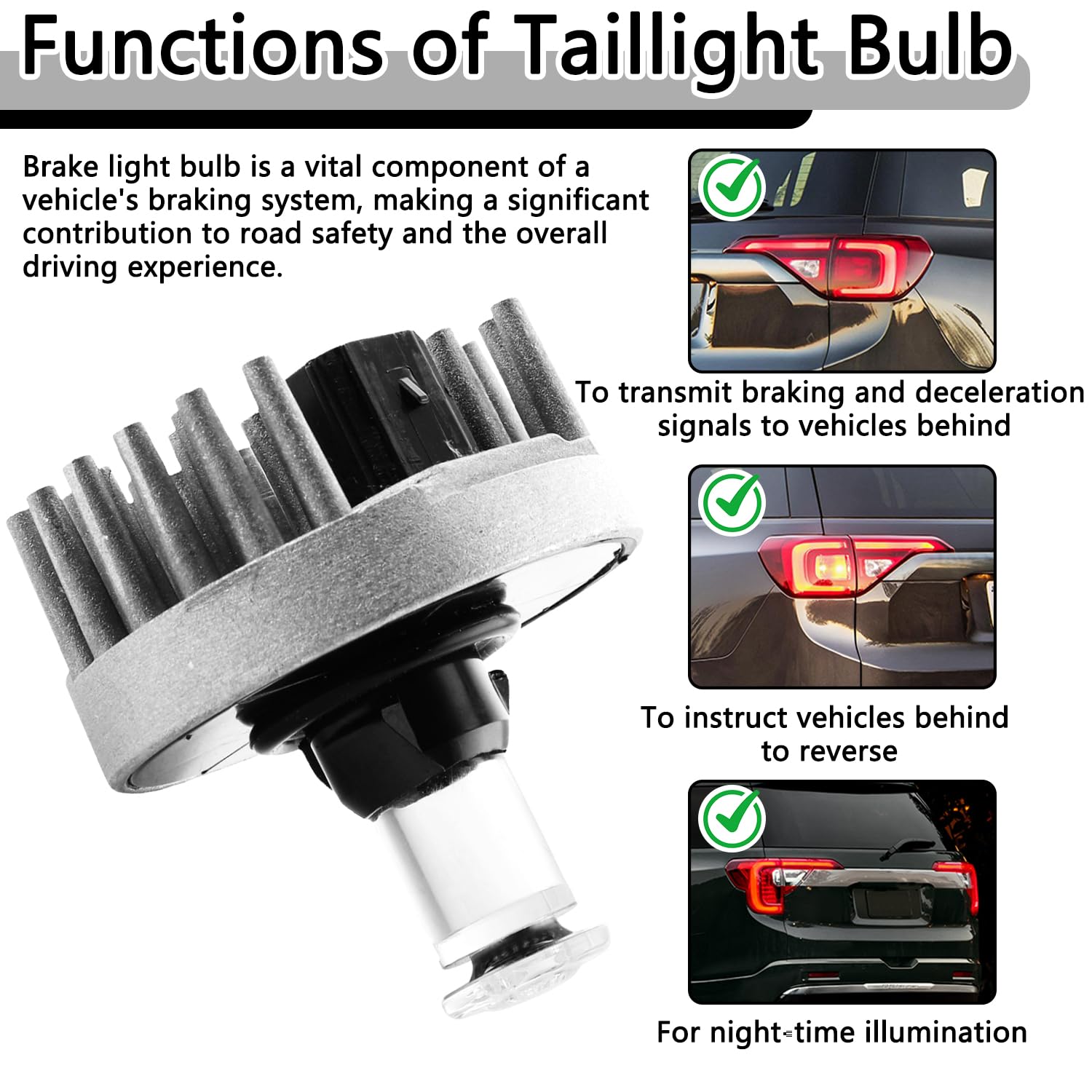 KZDAZ GMC Acadia 2016 tail light ensures reliable rear lighting