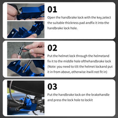 Kzinrft helmet lock slot secures helmet when parked