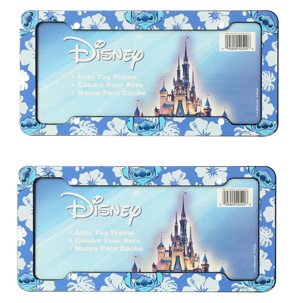 LA Auto Gear Lilo & Stitch license plate frame front view with universal fit