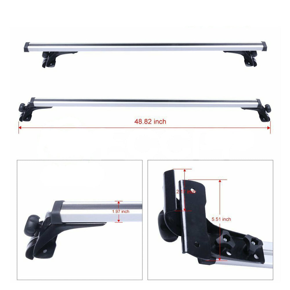 LABLT universal roof rack close-up shows clamp design for adjustable length.