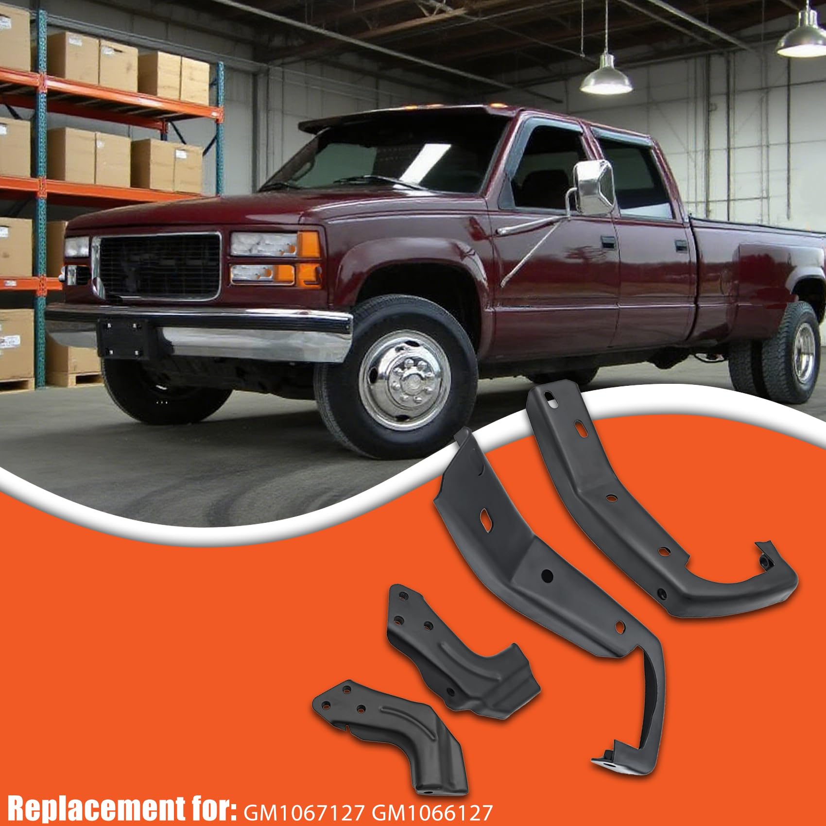 Labwork bumper brace bracket set for C/K series ensures direct fit.