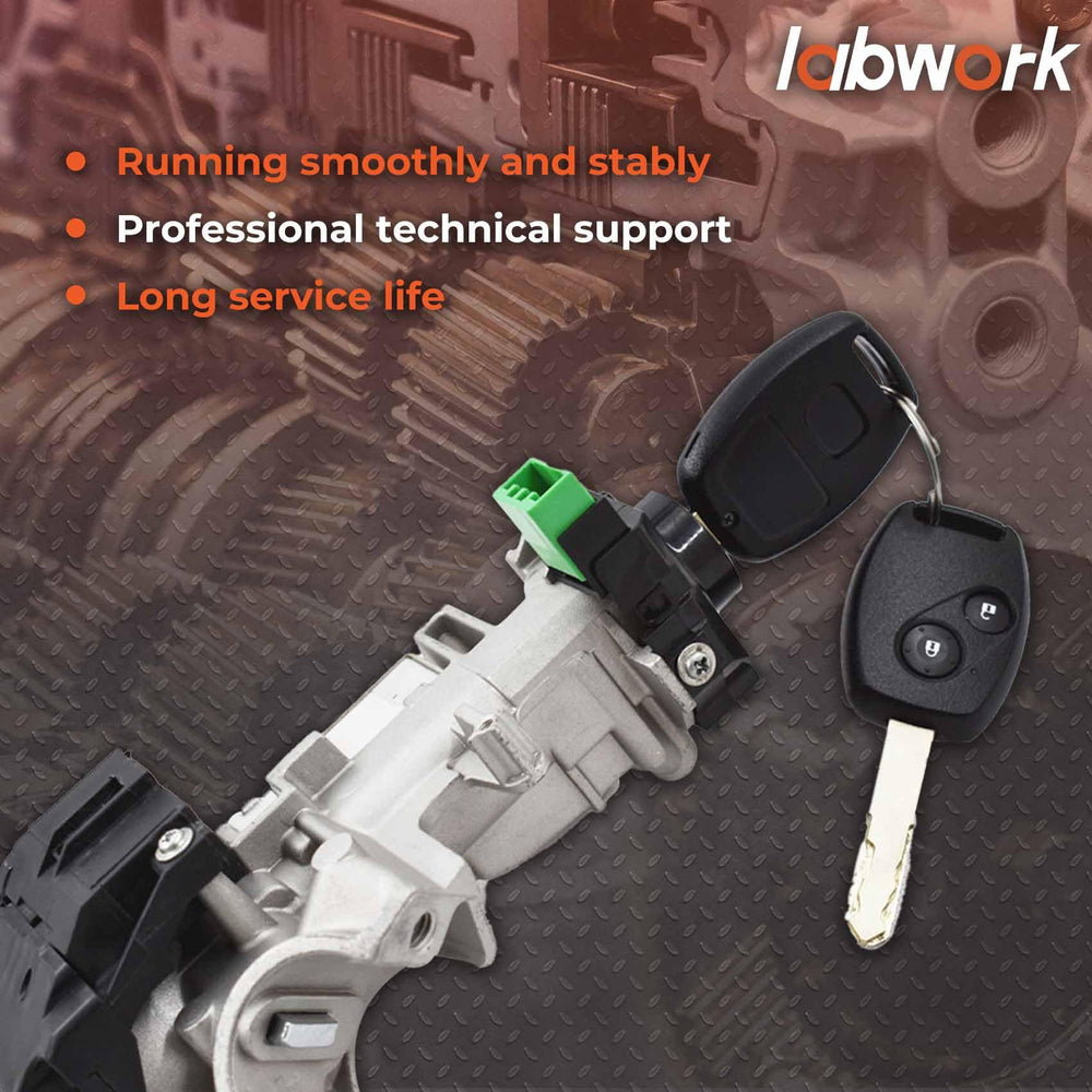 Professional installation recommended for Labwork Civic ignition lock cylinder.