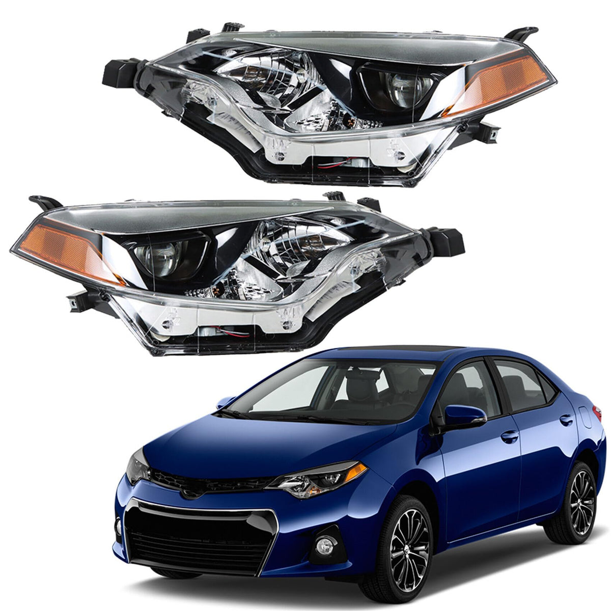 Labwork headlight driver-side assembly for Corolla, enhances night visibility