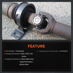 Labwork drive shaft center support bearing 0714FED9U packaging image showing ready-to-install component