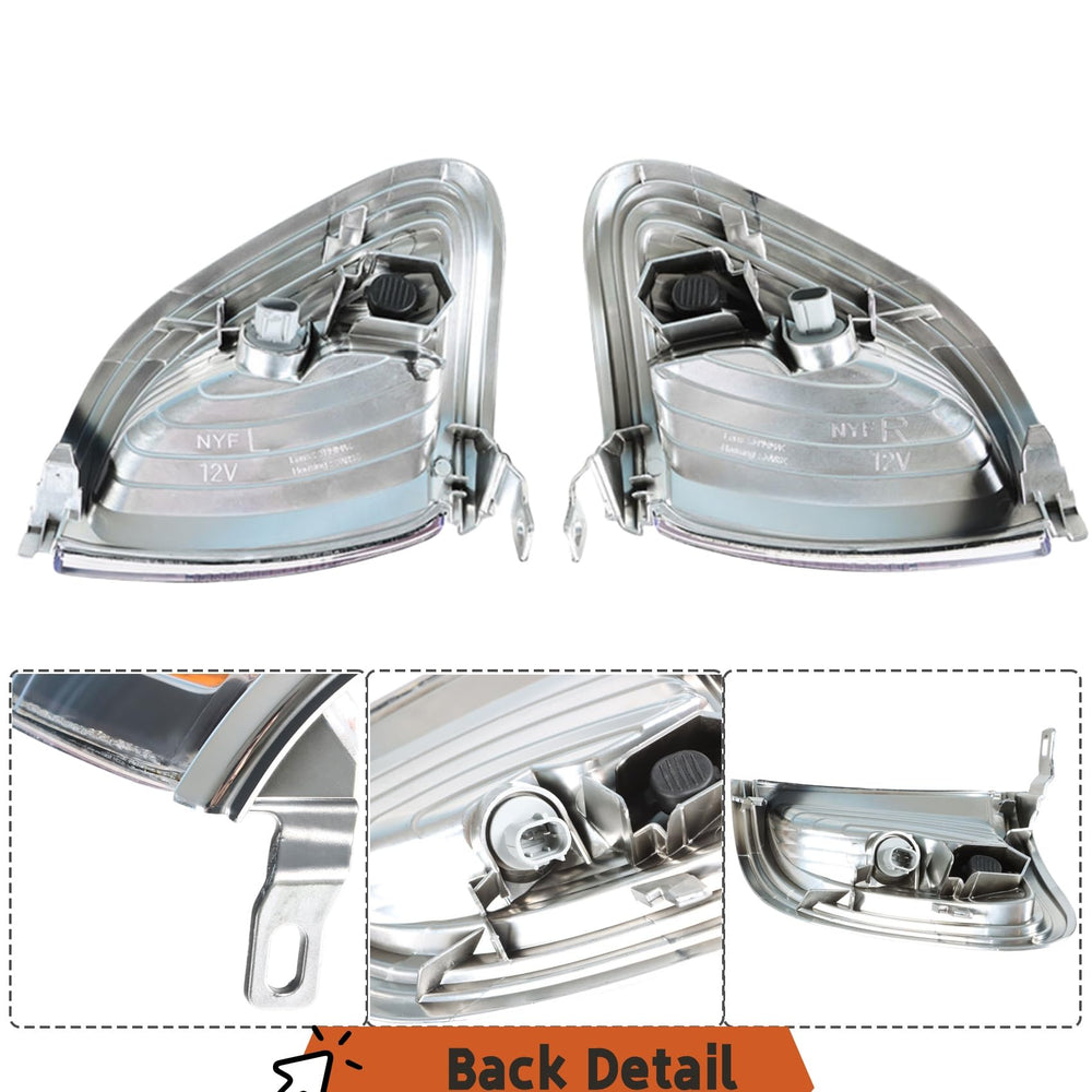 Marker light close-up reveals weather-sealed housing and clear lens