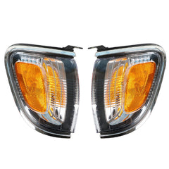Labwork Tacoma driver marker light with silver trim enhances nighttime visibility