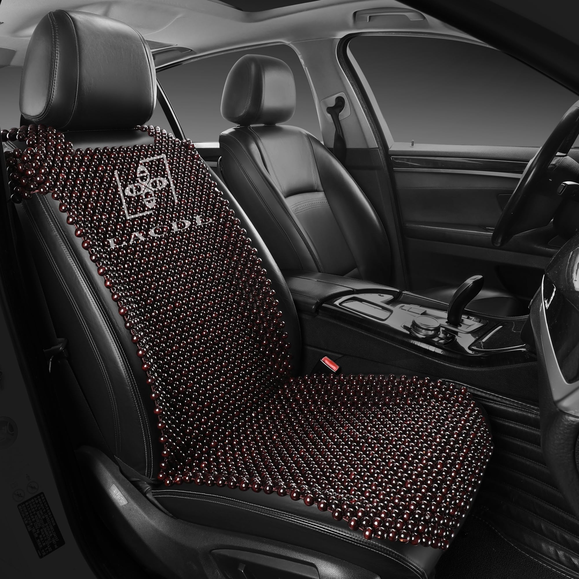 LACDL beaded seat cover with cooling wood beads for summer comfort