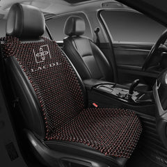 LACDL beaded seat cover with cooling wood beads for summer comfort