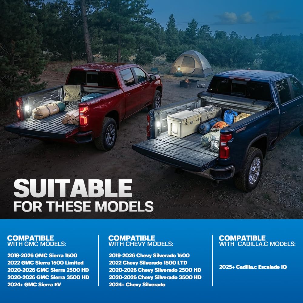 LACHTEM waterproof ABS/PC housing protects truck bed lights in harsh conditions