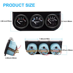 LAGWIUY 3-in-1 gauge backlit dial for night visibility