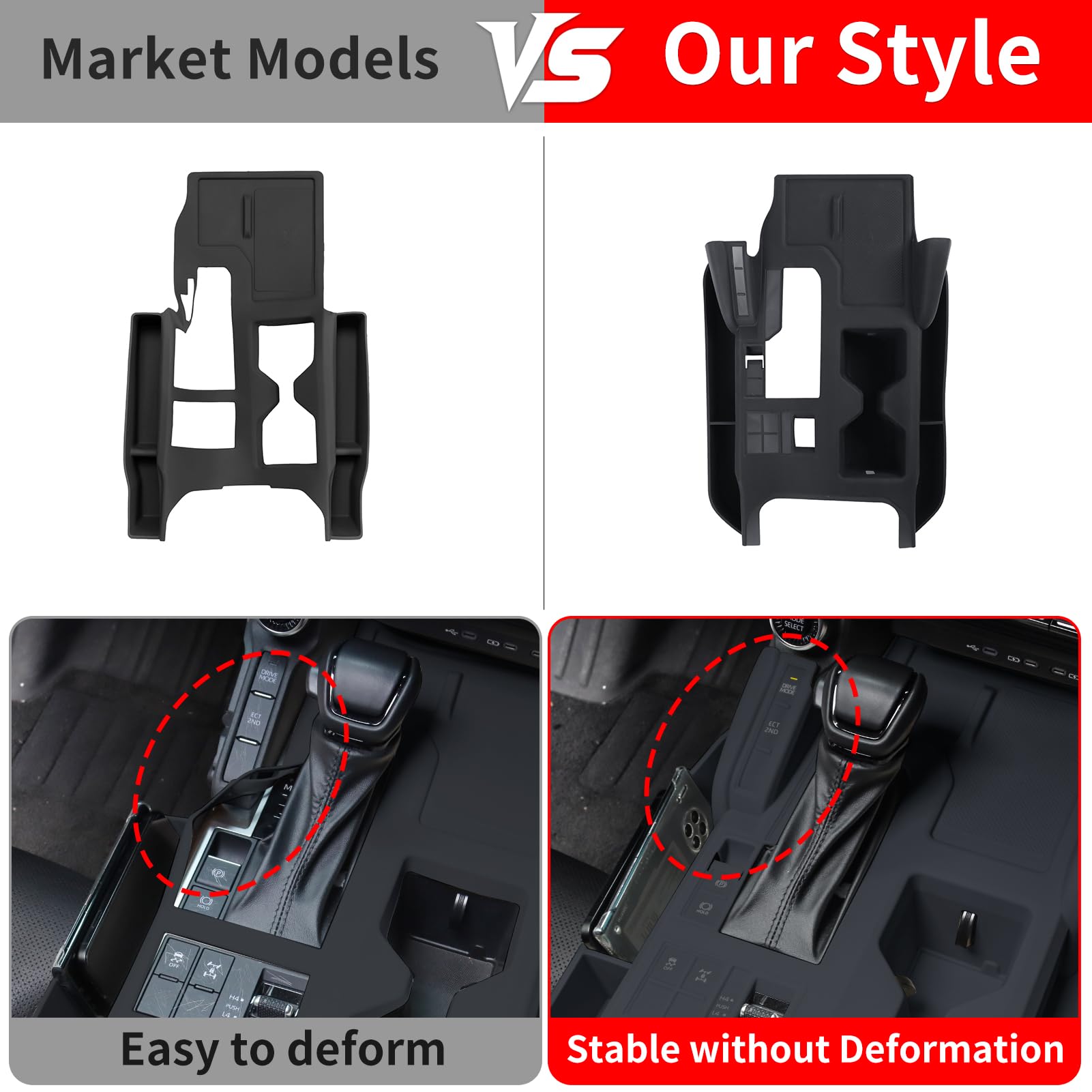 LaIIker wireless charging pad integrated with center console for convenient charging