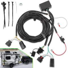 LAIKOU 4-pin trailer harness installation for Jeep JL with plug-and-play setup
