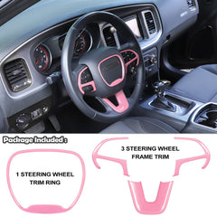 LAIKOU pink steering trim for Grand Cherokee SRT8 cabin enhancement