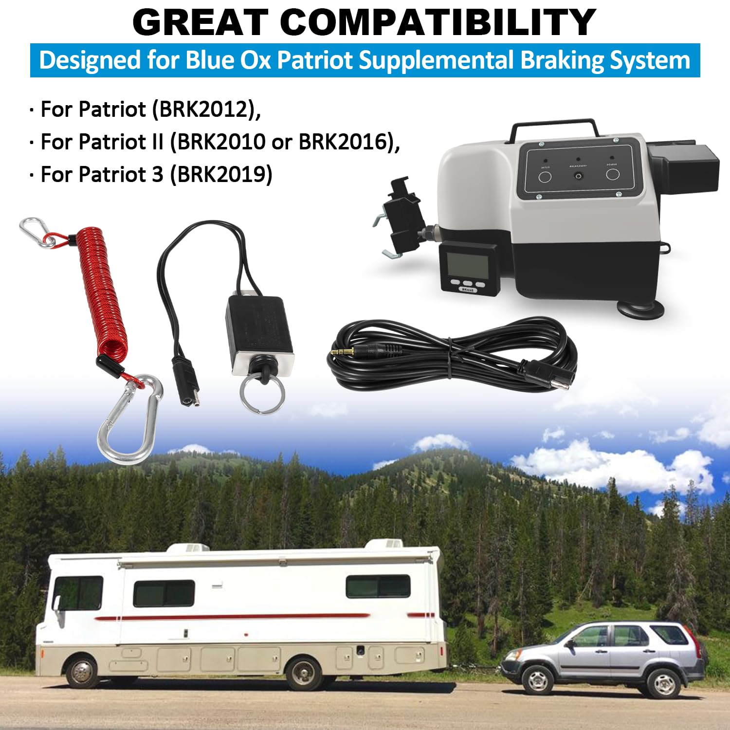 LAIKOU BRK2505 breakaway switch cable coil showing rugged design.