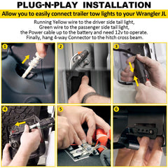 LAIKOU plug-n-play setup for Jeep JL tail lights