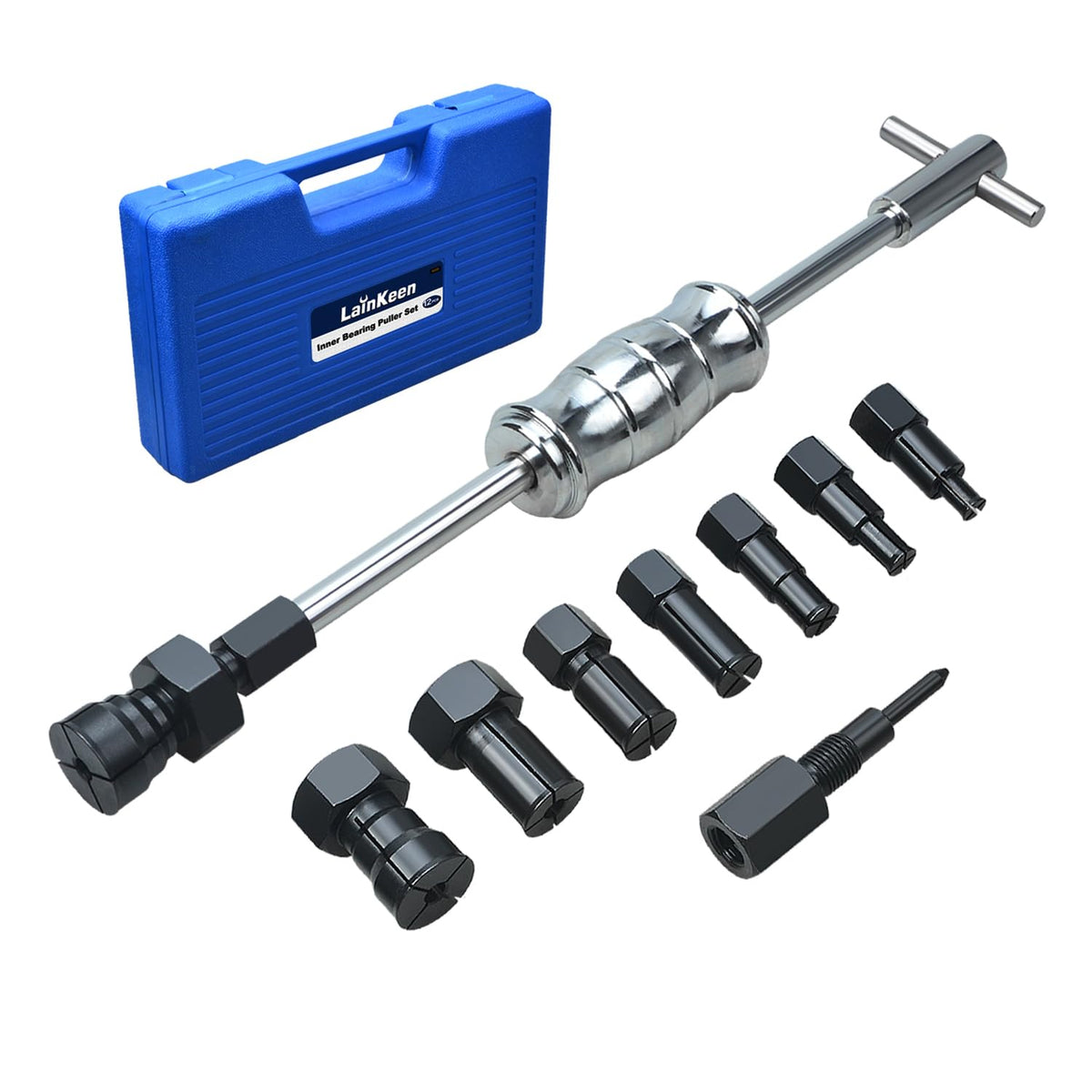 LainKeen 12pcs blind-hole collet puller set ready for internal bearing removal