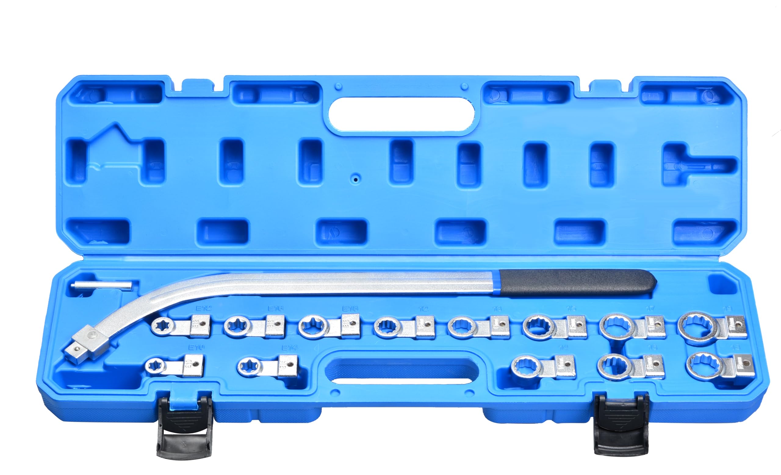 LainKeen serpentine tool with a long handle designed for tight engine spaces.