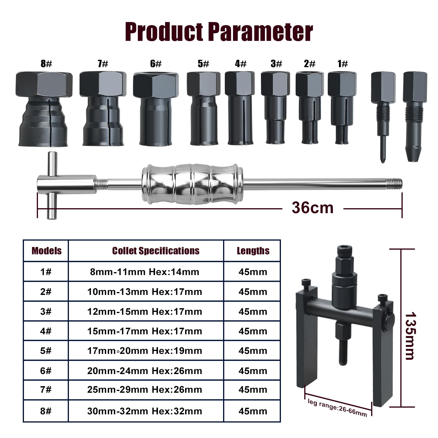 LainKeen threaded screw adapter for secure pulls on tight bearings
