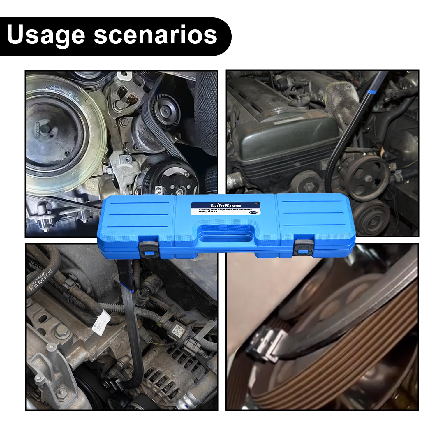 LainKeen torx adapters E10 to E18 for versatile belt removal tasks.