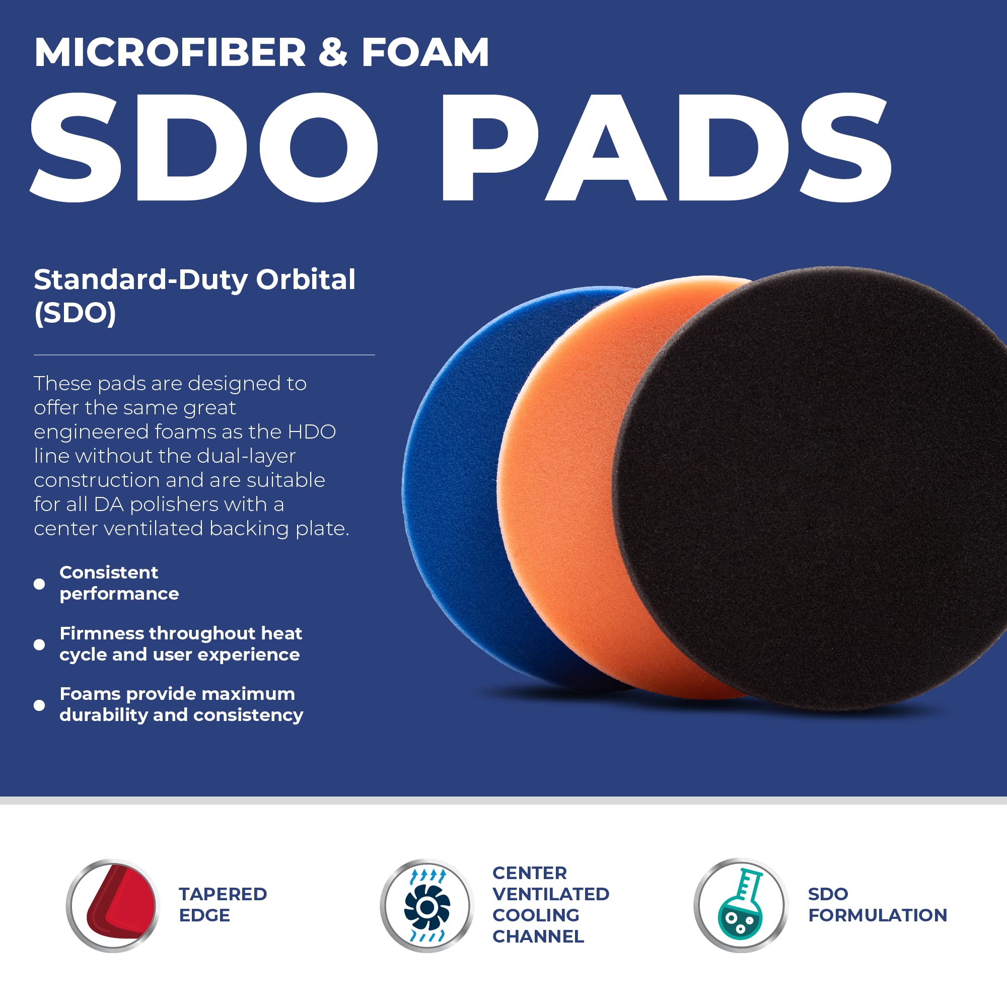 Lake Country orange medium polishing pad designed for mid-polish tasks