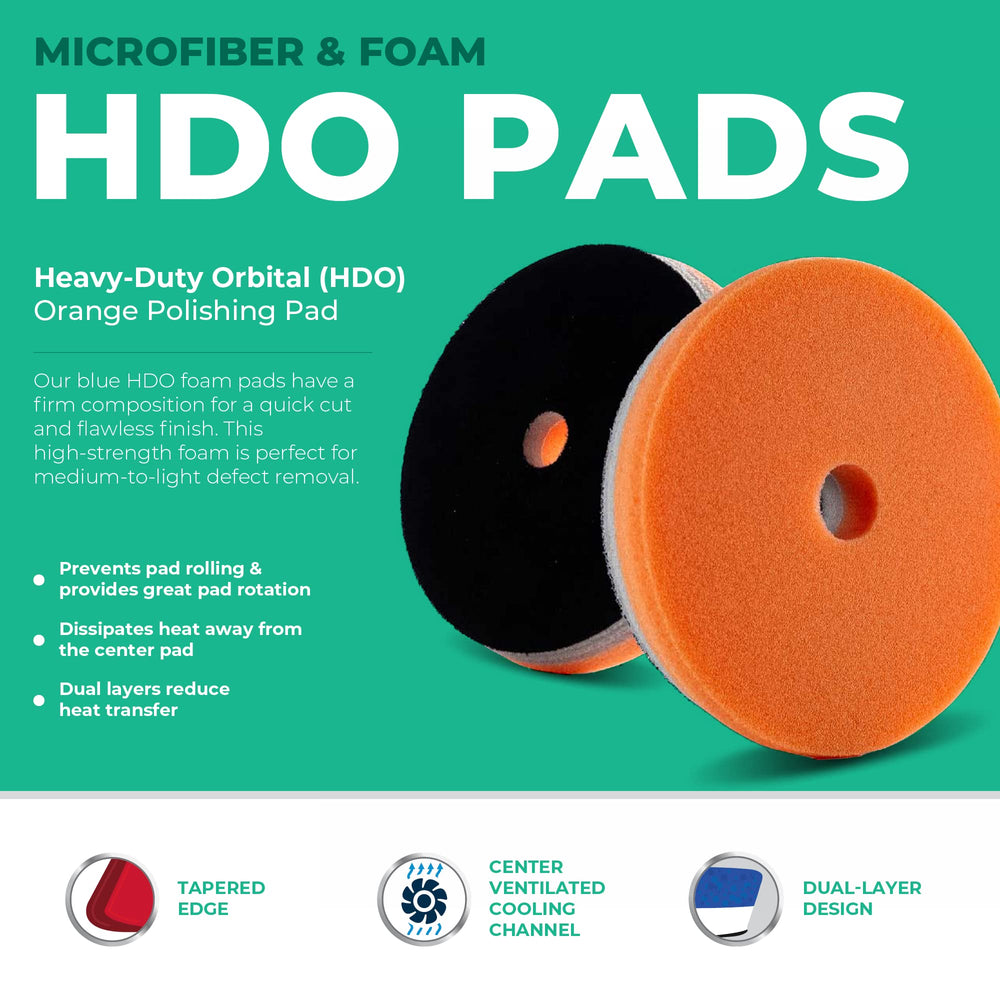 Lake Country HDO pad side view shows dual-layer design reducing heat during polishing