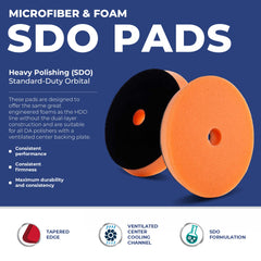 Orange pad with tapered edge improves rotation control