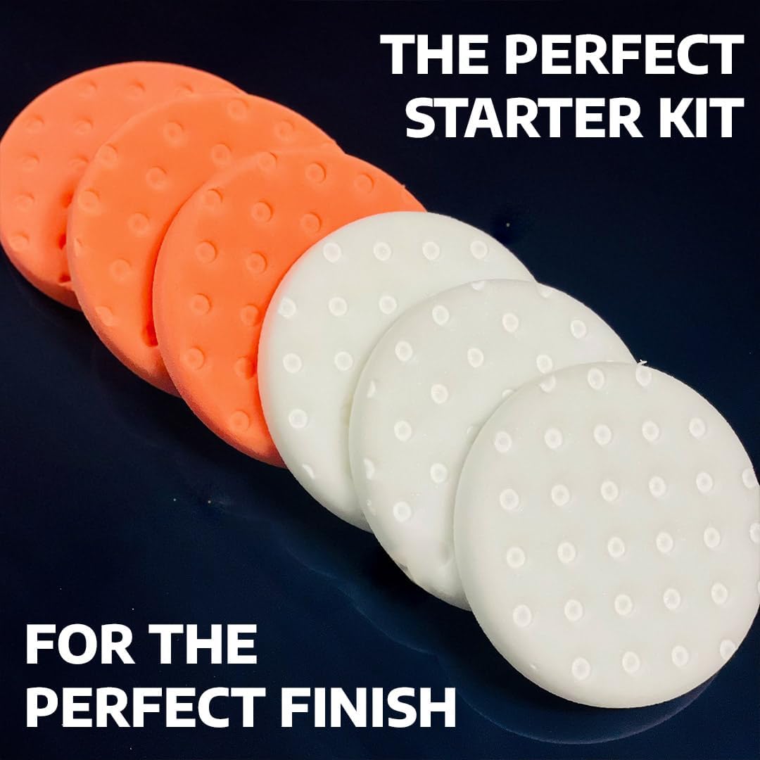 Lake Country Smart Foam Pads pocketed face design reduces absorption and keeps polish on target.